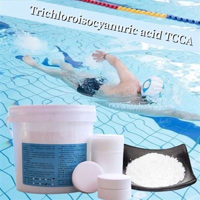 Bazénové chemikálie na predaj za horúca kyselina trichlórizokyanurová TCCA 90 tabliet Chlórová tableta