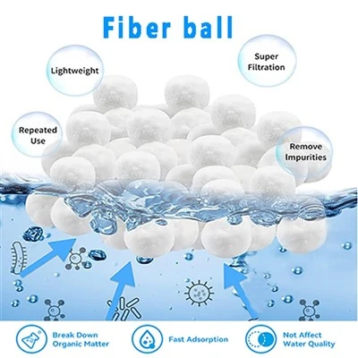 Ekologická guľa na filtráciu bazénov z vlákien vhodná pre všetky čerpadlá na pieskovú filtráciu